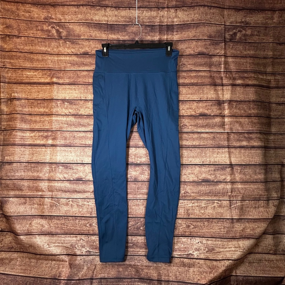 Fabletics Trinity High-Waisted Utility Leggings Motion365 Teal Blue 1X NEW